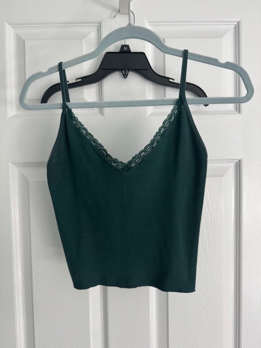Brandy Melville Lacy Evergreen Tank Top